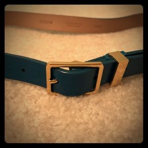 J.Crew small leather turquoise belt